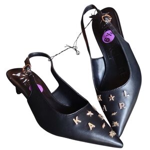 Karl Lagerfeld Size 6.5 Sunday Kitten Heel Point Toe Shoes